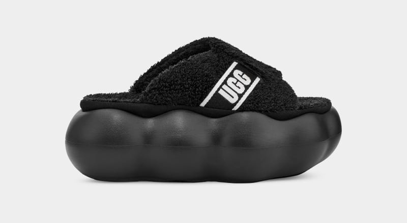 Black Ugg Sugarcloud Women\'s Slides | South Africa-6319804