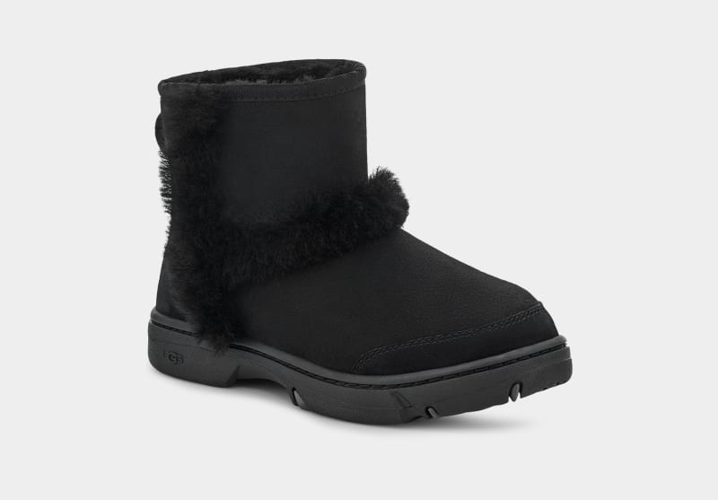 Black Ugg Sunburst Mini Women's Winter Boots | South Africa-3146297