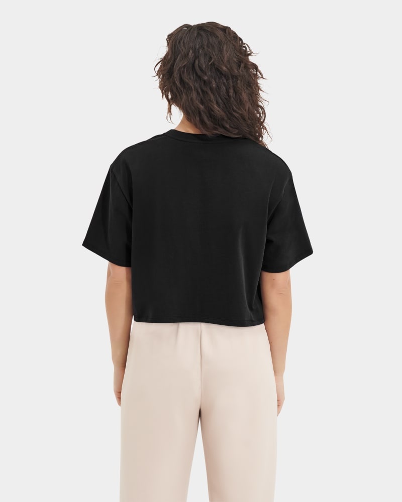 Black Ugg Tana Cropped Women's Tee | South Africa-0128394