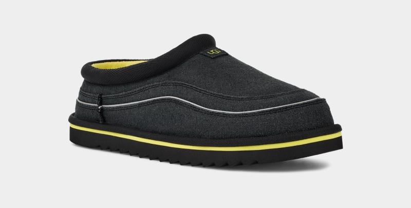 Black Ugg Tasman Cali Wave Men's Clogs | South Africa-5861029