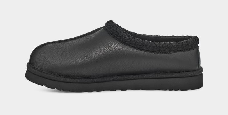 Black Ugg Tasman Leather Men's Clogs | South Africa-4928517