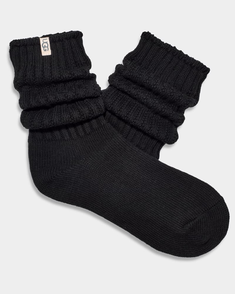 Black Ugg Tyla Slouchy Crew Women's Socks | South Africa-0179428