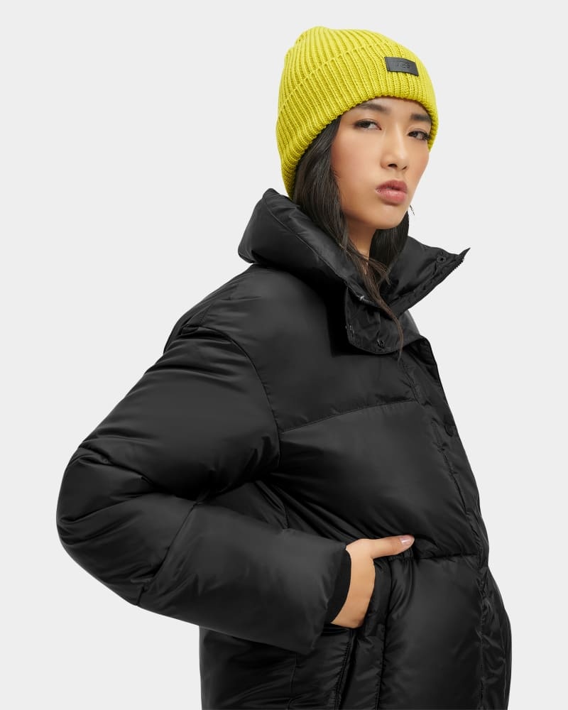 Black Ugg Vickie Puffer Women's Jackets | South Africa-6312945