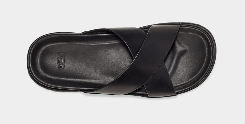 Black Ugg Wainscott Men's Slides | South Africa-1426059