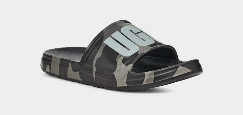 Black Ugg Wilcox Camopop Men's Slides | South Africa-1872406