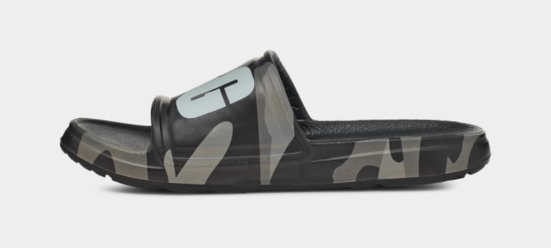 Black Ugg Wilcox Camopop Men's Slides | South Africa-1872406