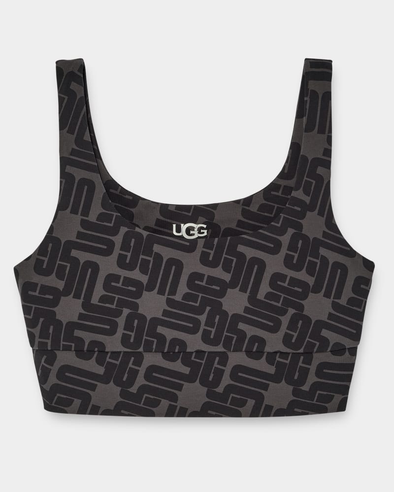 Black Ugg Zayley Bralette Monogram Women's Tops | South Africa-6158094