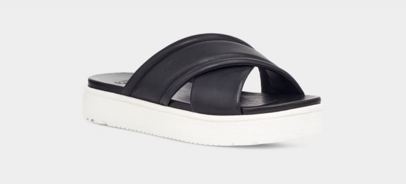 Black Ugg Zayne Crossband Women's Slides | South Africa-4019826