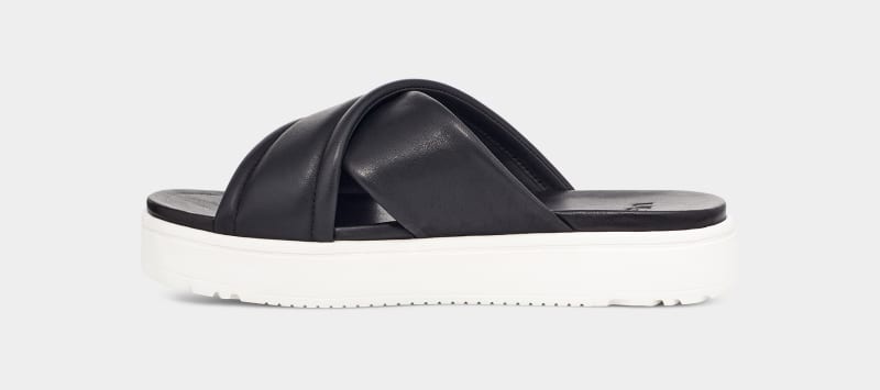 Black Ugg Zayne Crossband Women's Slides | South Africa-4019826