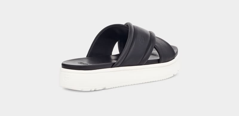 Black Ugg Zayne Crossband Women's Slides | South Africa-4019826