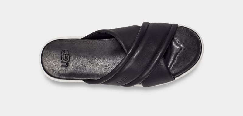 Black Ugg Zayne Crossband Women's Slides | South Africa-4019826