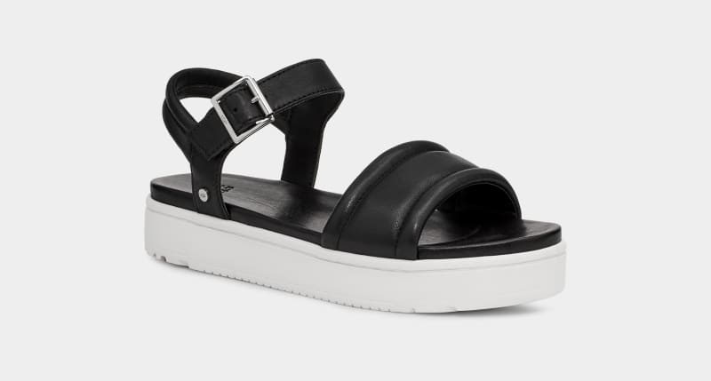 Black Ugg Zayne Women's Ankle Strap Sandals | South Africa-3106928