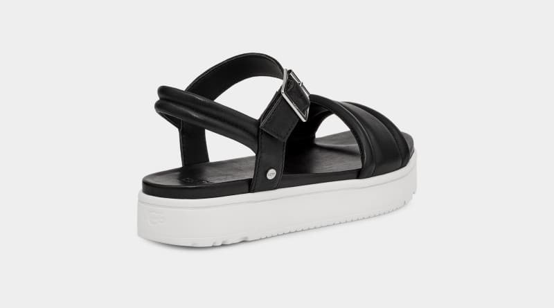 Black Ugg Zayne Women's Ankle Strap Sandals | South Africa-3106928