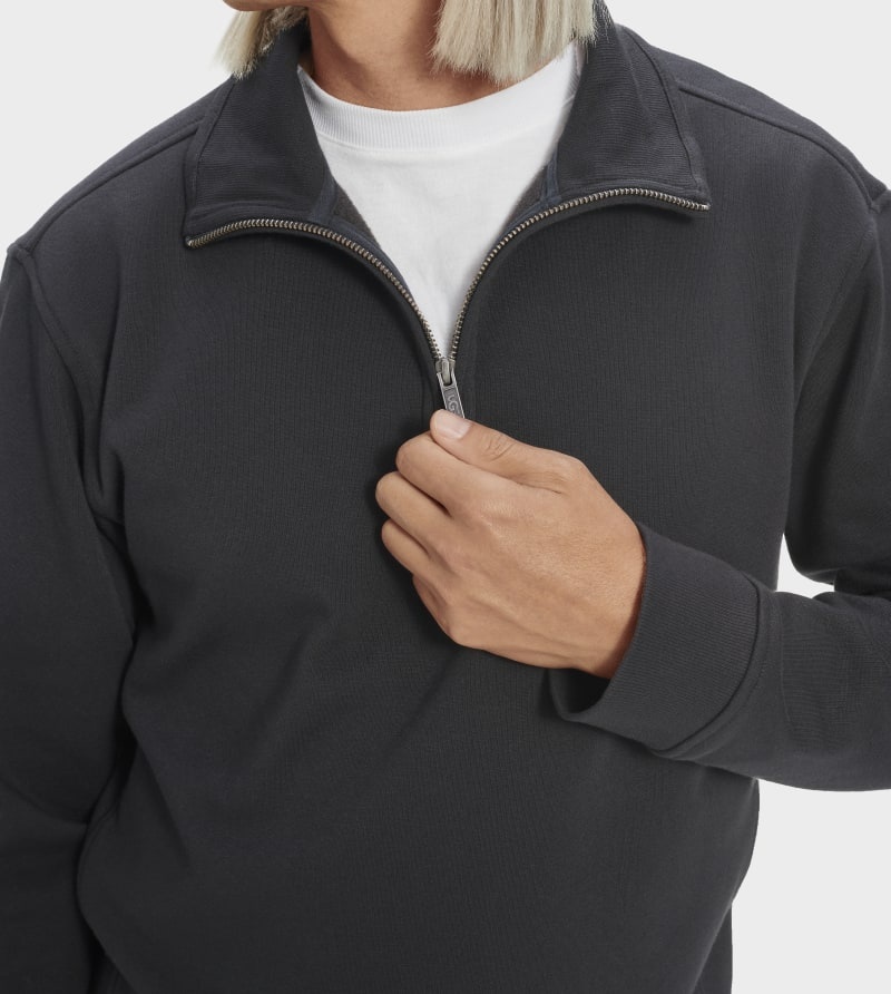 Black Ugg Zeke Half Zip Men's Pullover | South Africa-5238610