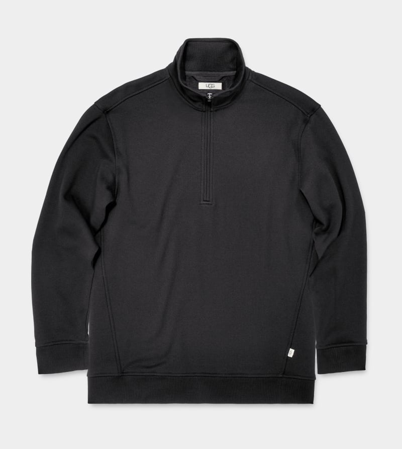 Black Ugg Zeke Half Zip Men's Pullover | South Africa-5238610