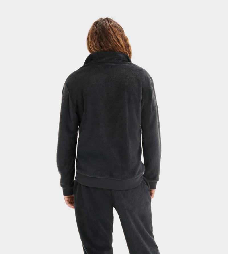 Black Ugg Zeke Sherpa Men's Sweatshirts | South Africa-6023859