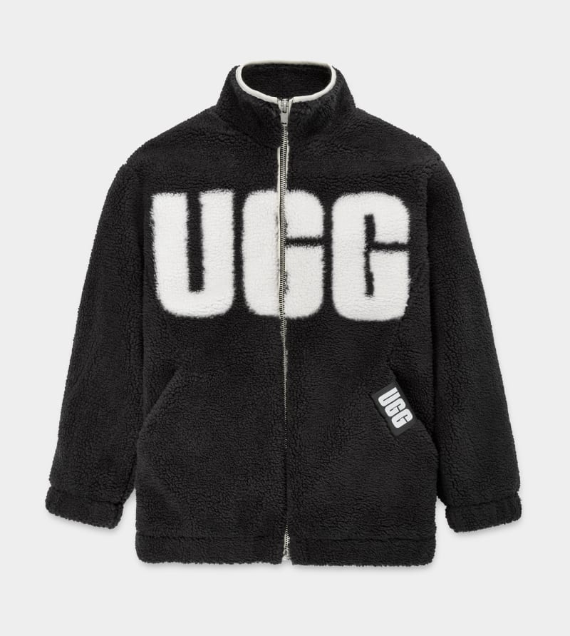 Black / Cream Ugg Raquelle Women's Jackets | South Africa-9528460