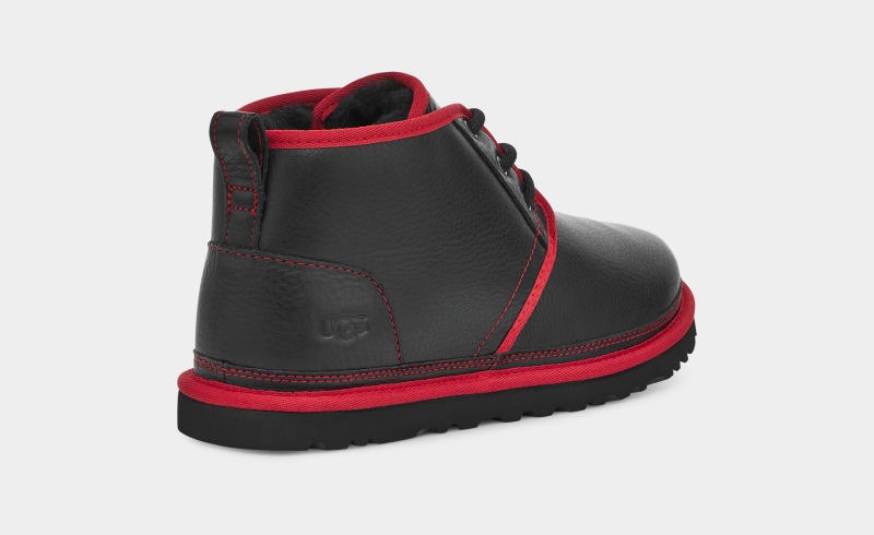 Black / Red Ugg Neumel Leather Men's Boots | South Africa-5368241