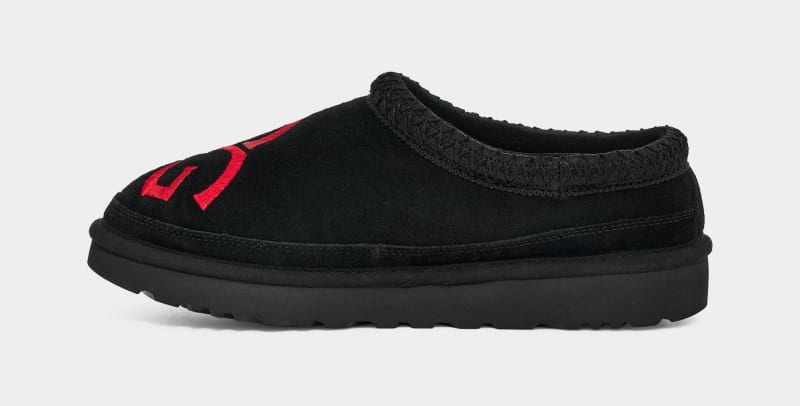 Black / Red Ugg Tasman Logo Men's Clogs | South Africa-9472581