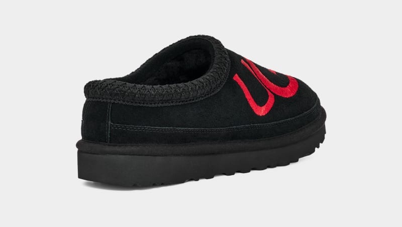 Black / Red Ugg Tasman Logo Men's Clogs | South Africa-9472581