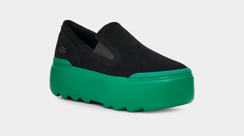 Black / Turquoise Green Ugg W Marin Mega Slip On Women's Sneakers | South Africa-6051932