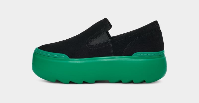 Black / Turquoise Green Ugg W Marin Mega Slip On Women's Sneakers | South Africa-6051932