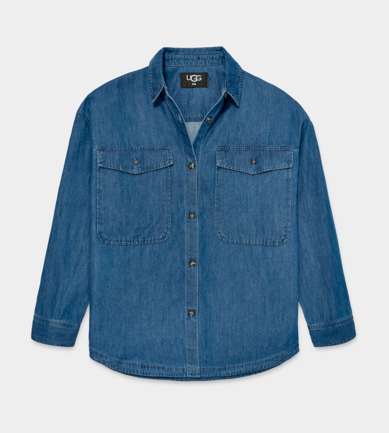 Blue Ugg Kimya Long Sleeve Denim Women's Shirts | South Africa-0235679