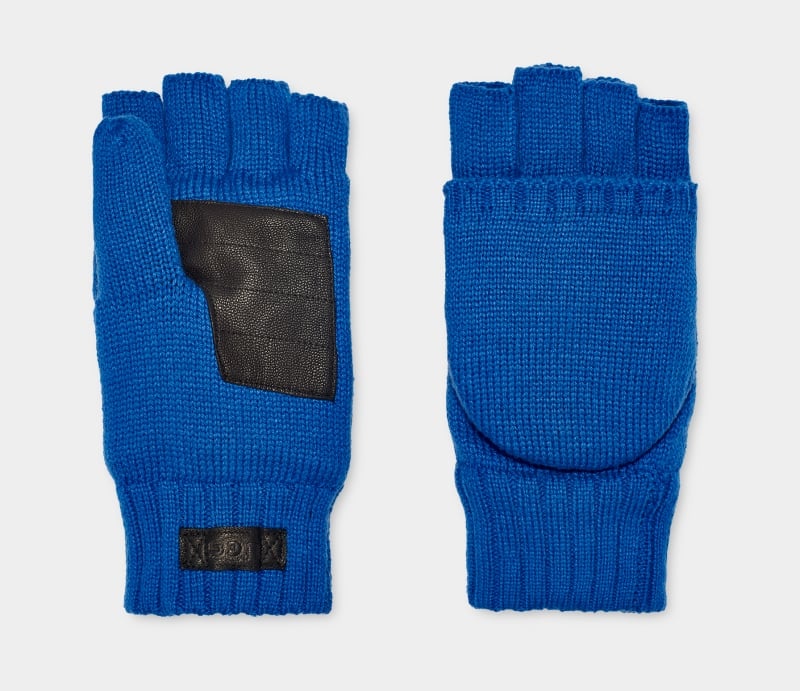 Blue Ugg Knit Flip Men's Mittens | South Africa-8673245