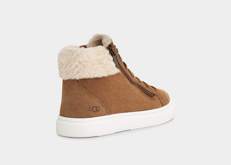 Brown Ugg Alameda Mid Zip Women's Sneakers | South Africa-5093218