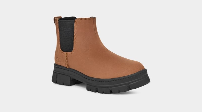 Brown Ugg Ashton Kids' Chelsea Boots | South Africa-9432178