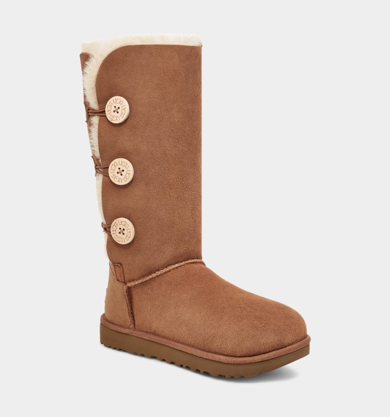 Brown Ugg Bailey Button Triplet Ii Women's Boots | South Africa-3507894