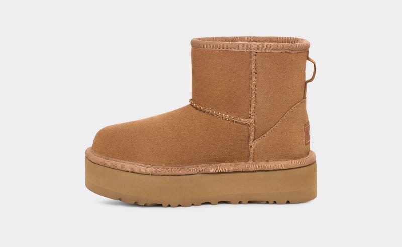 Brown Ugg Classic Mini Platform Kids' Boots | South Africa-7286035