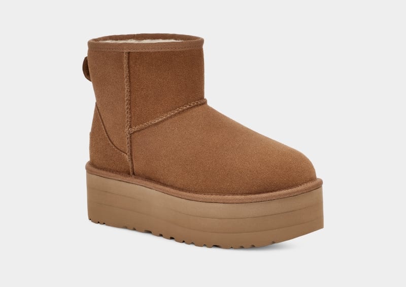 Brown Ugg Classic Mini Platform Women's Boots | South Africa-2140567