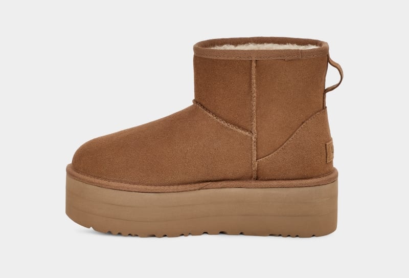 Brown Ugg Classic Mini Platform Women's Boots | South Africa-2140567