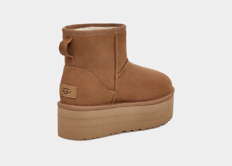 Brown Ugg Classic Mini Platform Women's Boots | South Africa-2140567