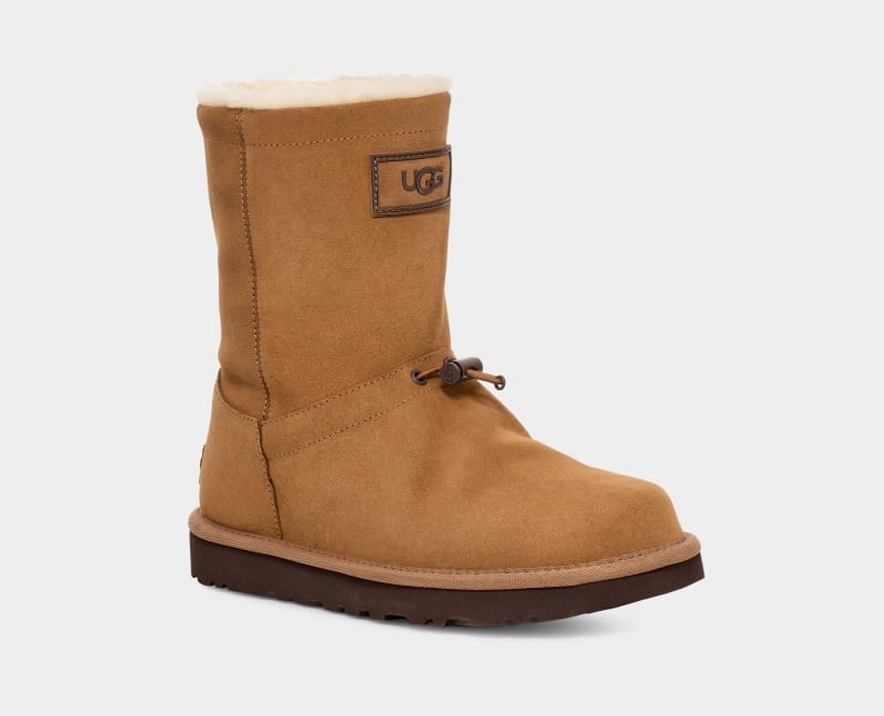 Brown Ugg Classic Short Toggler Women's Winter Boots | South Africa-0728163