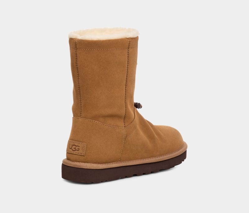 Brown Ugg Classic Short Toggler Women's Winter Boots | South Africa-0728163