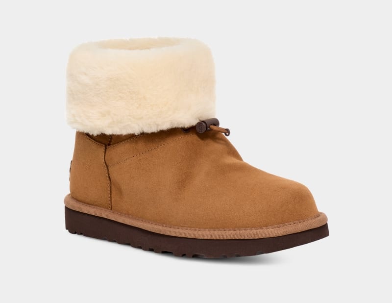 Brown Ugg Classic Short Toggler Women's Winter Boots | South Africa-0728163