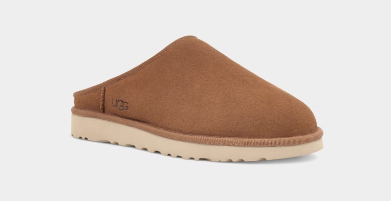 Brown Ugg Classic Slip-On Men's Slippers | South Africa-4381679