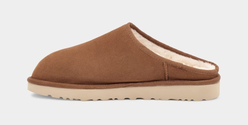 Brown Ugg Classic Slip-On Men's Slippers | South Africa-4381679