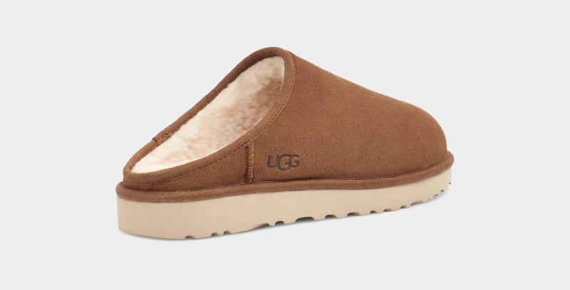 Brown Ugg Classic Slip-On Men's Slippers | South Africa-4381679