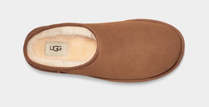 Brown Ugg Classic Slip-On Men's Slippers | South Africa-4381679