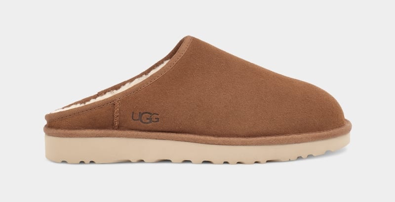 Brown Ugg Classic Slip-On Men\'s Slippers | South Africa-4381679