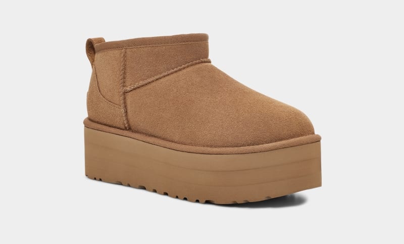 Brown Ugg Classic Ultra Mini Platform Women's Boots | South Africa-4910835