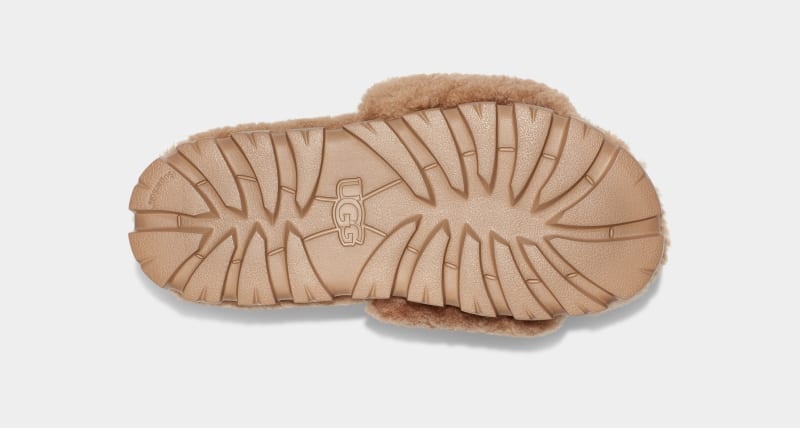 Brown Ugg Cozetta Curly Women's Slippers | South Africa-2369075