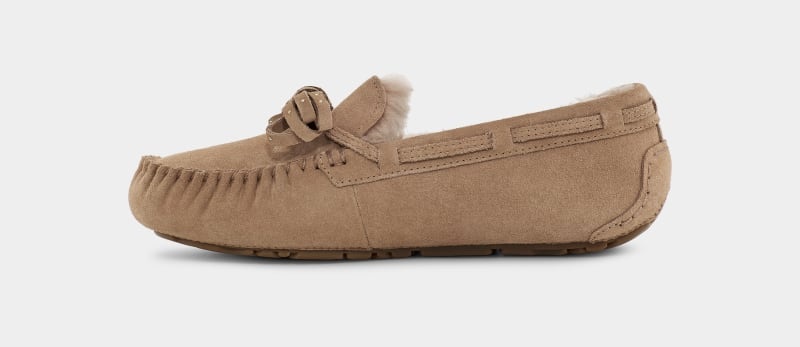 Brown Ugg Dakota Bling Bow Women's Moccasins | South Africa-5638012