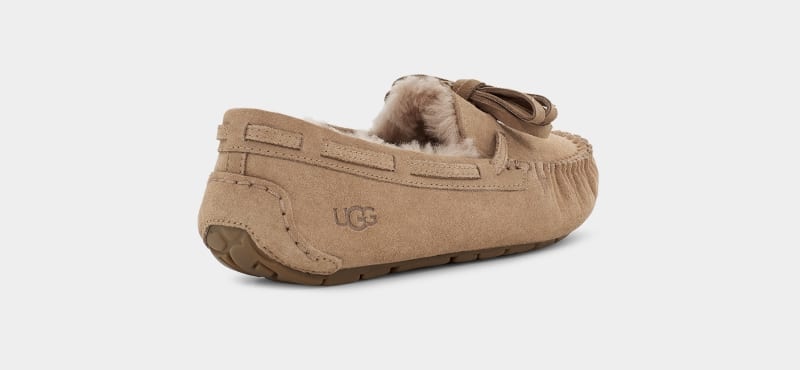 Brown Ugg Dakota Bling Bow Women's Moccasins | South Africa-5638012