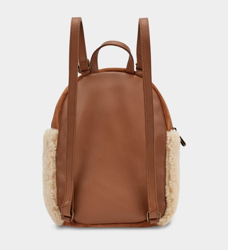 Brown Ugg Dannie Ii Mini Sheepskin Women's Backpacks | South Africa-6248517