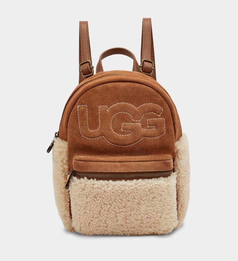 Brown Ugg Dannie Ii Mini Sheepskin Women\'s Backpacks | South Africa-6248517