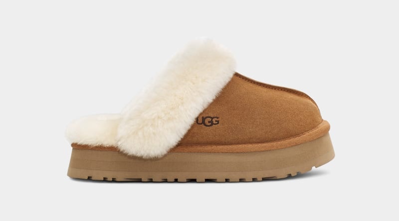 Brown Ugg Disquette Women\'s Slippers | South Africa-2914308